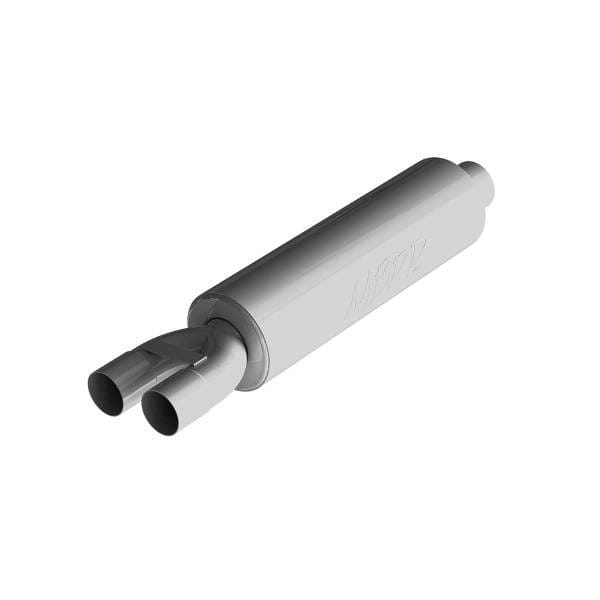 MBRP Exhaust 3in. ID inlet/dual 2.5in. ID outlet30.5in. Chambered MufflerAL - GP122107