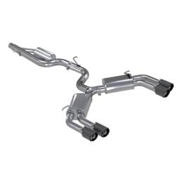 MBRP Exhaust 3in. Cat-BackValve DeleteQuad Split Rear ExitT304CF Tips - S46013CF