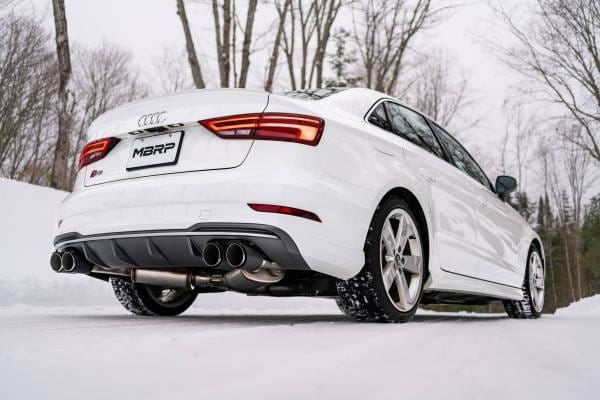 MBRP Exhaust 3in. Cat-BackValve DeleteQuad Split Rear ExitT304CF Tips - S46013CF thumbnail 2