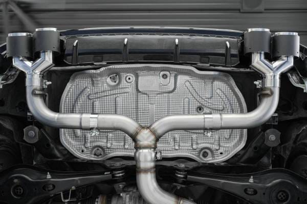MBRP Exhaust 3in. Cat-BackValve DeleteQuad Split Rear ExitT304CF Tips - S46033CF thumbnail 5