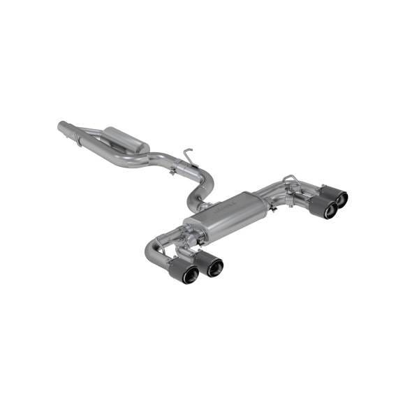MBRP Exhaust 3in. Cat-BackQuad Split Rear ExitActiveT304CF Tips - S46053CF