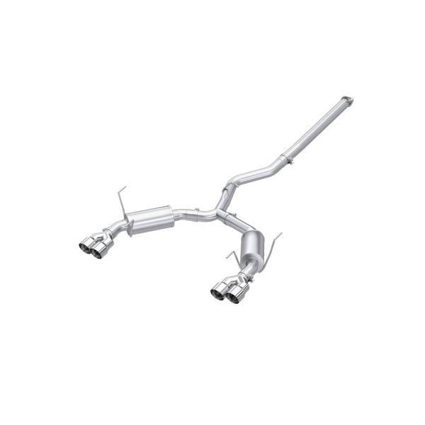 MBRP Exhaust 3in. Cat-BackDual Split Rear ExitQuad OutletStreet ProfileT304 - S4807304