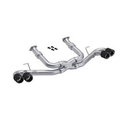 MBRP Exhaust 3in. Cat-BackValve DeleteQuad Split Rear ExitT304CF Tips - S70423CF