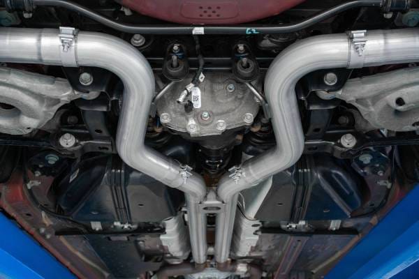 MBRP Exhaust 3in. Cat-BackDual Rear ExitQuad CF TipsStreet VersionT304 - S72053CF thumbnail 4