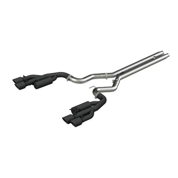 MBRP Exhaust 3in. Cat-BackDual Rear ExitQuad TipsRace VersionBLK - S7207BLK