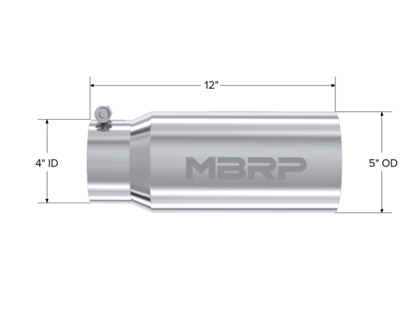 MBRP Exhaust 5" OD.Dual Wall Straight4" InletT304 Stainless Steel. - T5049 thumbnail 2