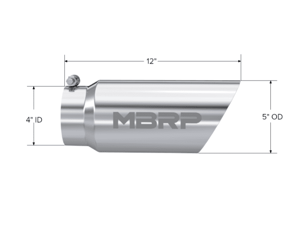 MBRP Exhaust Tip5in. O.D. Dual Wall Angled 4in. inlet 12in. lengthT304. - T5053 thumbnail 2