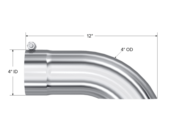 MBRP Exhaust Tip4in. O.D. Turn Down 4in. inlet 12in. lengthT304. - T5081 thumbnail 2