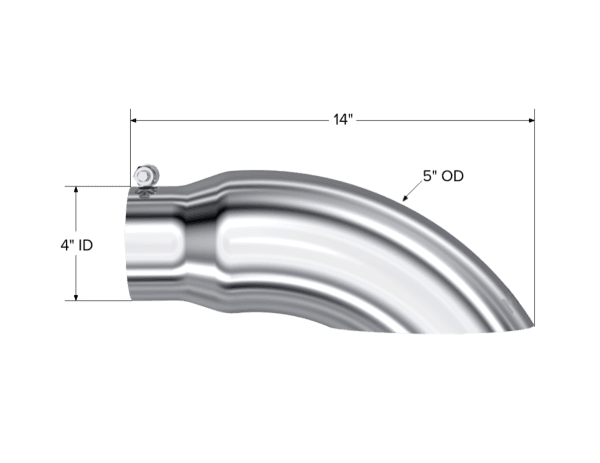 MBRP Exhaust Tip5in. O.D. Turn Down 4in. inlet 14in. lengthT304. - T5086 thumbnail 2