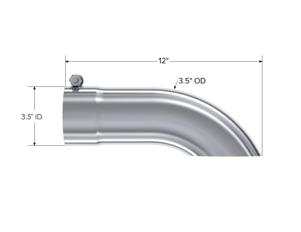 MBRP Exhaust Tip3.5in OD3.5in Inlet12in LengthTurn DownT304 - T5080 thumbnail 2