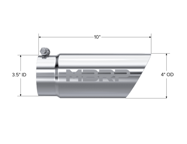 MBRP Exhaust Tip3in. O.D. Dual Wall Angled 4in. inlet 10in. lengthT304. - T5110 thumbnail 2