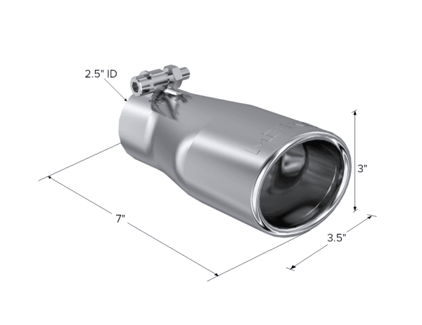 MBRP Exhaust Tip3 in. O.D. Oval 2in. inlet 7 1/16in. lengthT304. - T5116 thumbnail 2