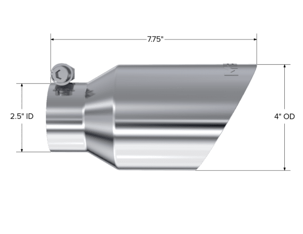MBRP Exhaust Tip4in. O.D.Dual Wall Angled2in. inlet8in. lengthT304. - T5123 thumbnail 2