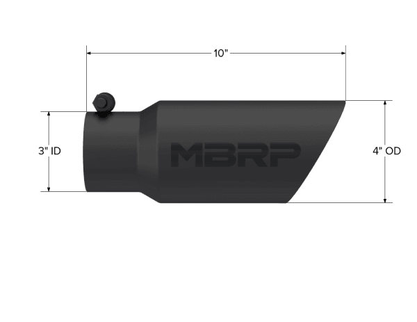 MBRP Exhaust Tip4in. O.D.Dual Wall Angled3in. inlet10in. lengthBLK - T5156BLK thumbnail 2