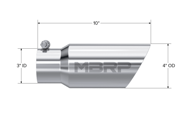MBRP Exhaust 3in. Inlet Dual Wall Angled Tail Pipe Tip - T5156 thumbnail 2