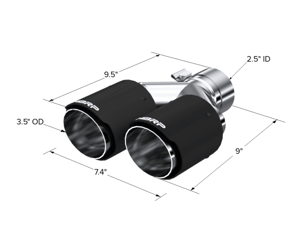 MBRP Exhaust 2.5" Inlet Carbon Fiber Exhaust Tip. - T5170CF thumbnail 3