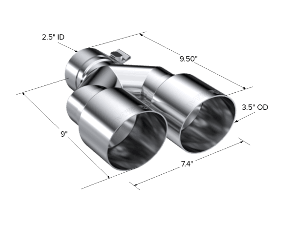 MBRP Exhaust 2.5" Inlet Exhaust TipT304 Stainless. - T5171 thumbnail 3