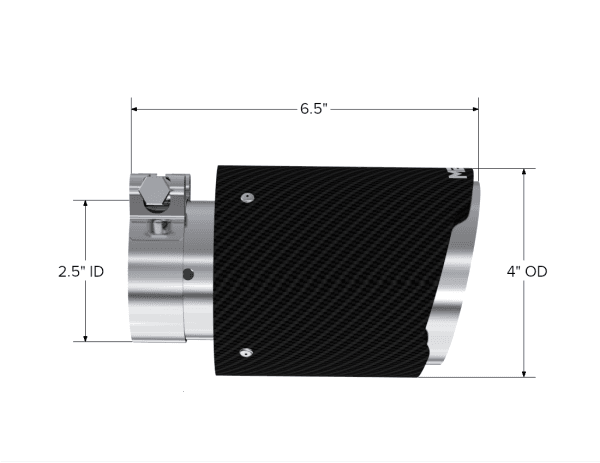MBRP Exhaust 2.5" Inlet Carbon Fiber Exhaust Tip. - T5176CF thumbnail 3