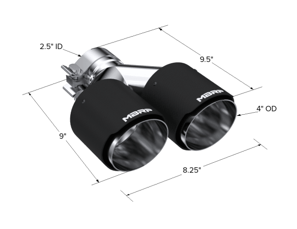 MBRP Exhaust 2.5" Inlet Carbon Fiber Tip. - T5178CF thumbnail 3