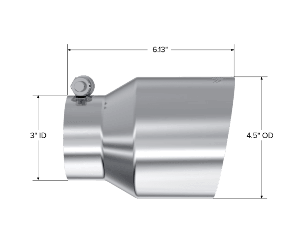 MBRP Exhaust 3in. Inlet Exhaust Tip. T304 Stainless Steel - T5180 thumbnail 2