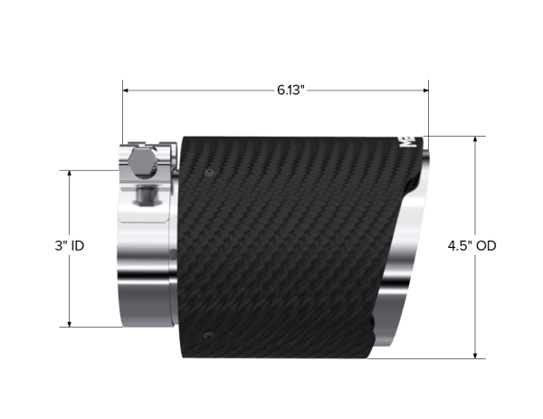 MBRP Exhaust Tip4.5in. O.D Out3in. IDDual WallCF T304 - T5180CF thumbnail 3