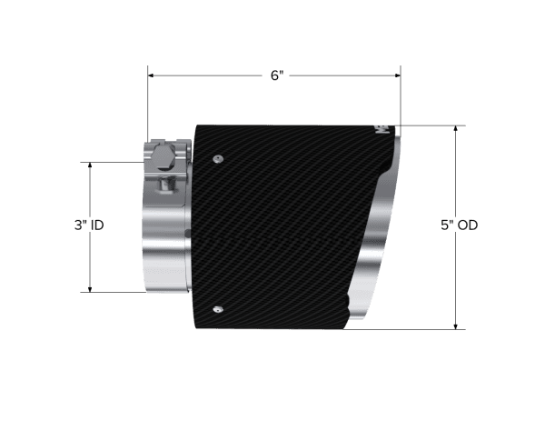MBRP Exhaust Tip5in. OD Out3in. IDDual WallCF T304 - T5184CF thumbnail 2