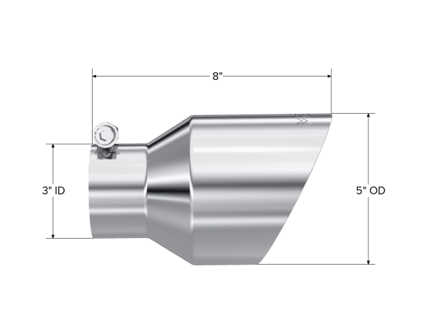 MBRP Exhaust Tip5in. OD Out3in. ID8in LengthDual WallT304 - T5187 thumbnail 2