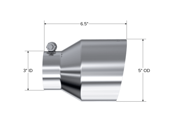 MBRP Exhaust Tip5in. OD Out3in. IDSingle WallT304 - T5184 thumbnail 2