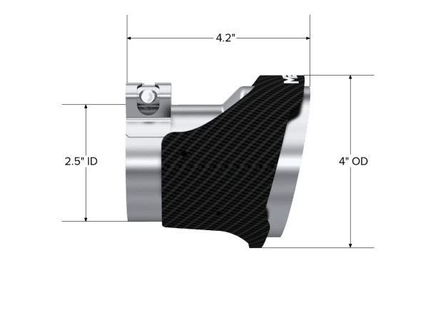 MBRP Exhaust Tips4in. O.D Out2.5in. IDDual WallCF T304 - T5195CF thumbnail 5