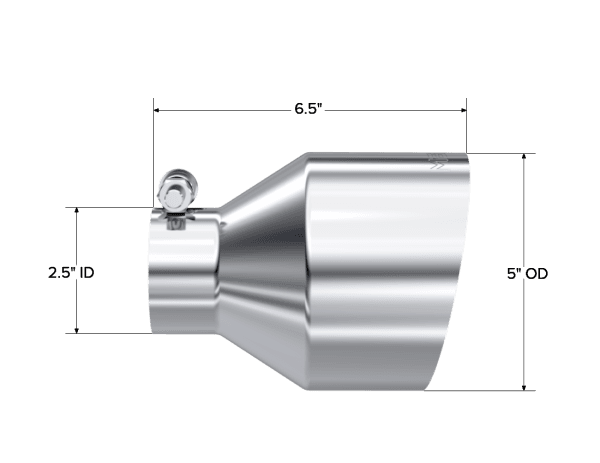 MBRP Exhaust Tip5in. OD Out2.5in. ID6.5in LengthSingle WallT304 - T5190 thumbnail 2